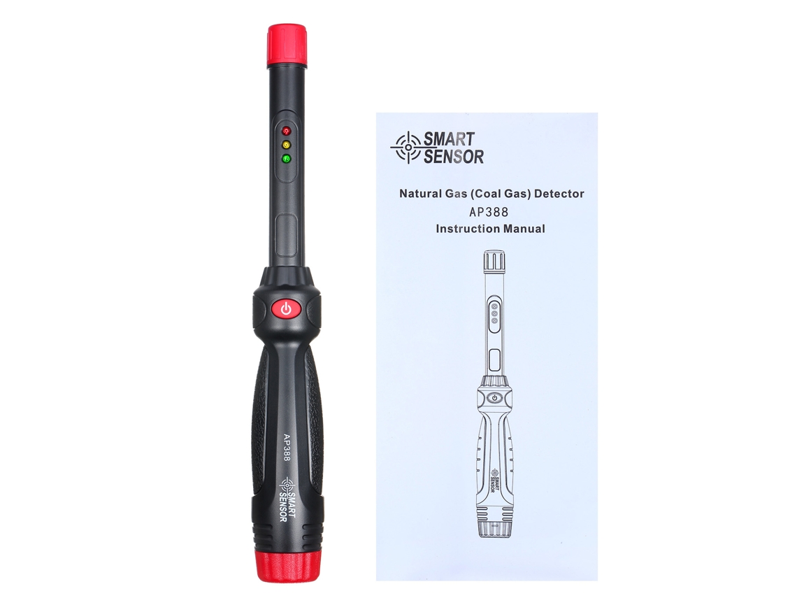 Detector Portátil De Fugas De Gas Smart Sensor Ap388 Para Gas Natural Glp Con Alarma Sonora Y Led