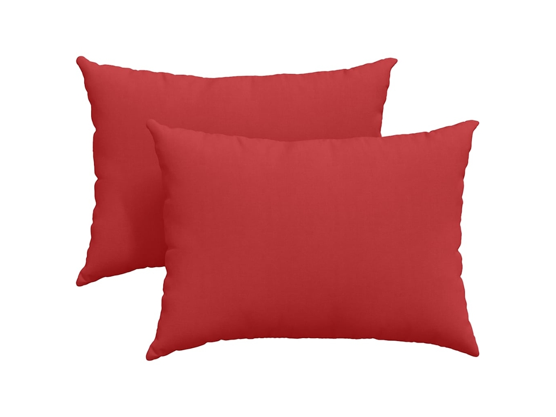 Cojines De Sofá 2 Uds Rojo 70 X 50 Cm Tela
