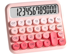 Calculadora matemática infantil, estética de alta calidad, con degradado rosa macarrón, ideal para estudiantes de primaria. Sfushos