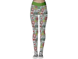 Leggings De Navidad Para Mujer Con Estampado Grinch Y Copos De Nieve De Cintura Alta Lc L C
