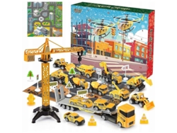 Calendario De Adviento Para Niños Con 24 Coches De Ingeniería De Aleación.