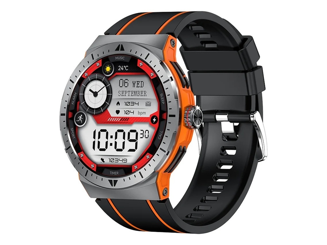 Reloj inteligente con llamadas Bluetooth, pantalla AMOLED de 1,43 pulgadas y múltiples modos deportivos, Orange Bestvite