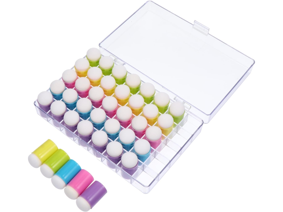 Juego De Fundas Para Pintar Con Los Dedos (diy) Con Esponjas Multicolores Para Los Dedos.