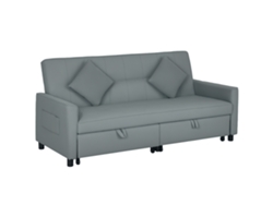 Sofá, 3 Lámparas, Reclinable, 2 Compartimentos, 196x90x89cm
