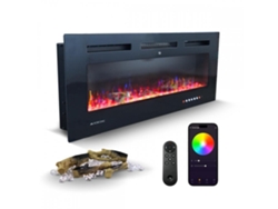 Chimenea eléctrica MOBICLINIC Potencia 1800W Llama 3D Protección sobrecalentamiento Temporizador Control Wifi Fury