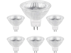 Omni-bombilla Halógena Gu5.3 35w 12v 400lm Blanco Cálido 2700k Regulable Foco Mr16 Paquete De 6