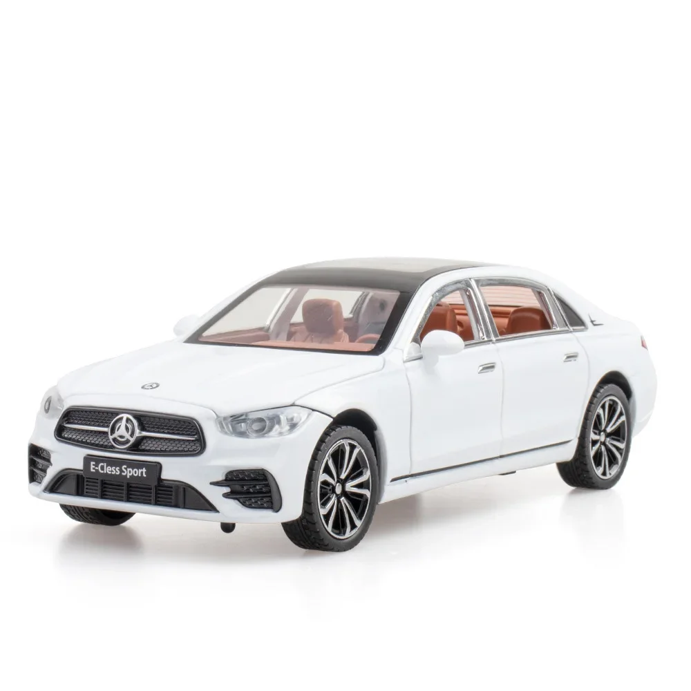 (e300l Blanco) 1:24 - Coche deportivo en miniatura - Coche de simulación - Adorno
