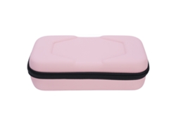 Capa De Transporte Para Switch Oled Console Eva Pu Case Com 20 Slots Para Cartões De Jogo De Viagem Rosa