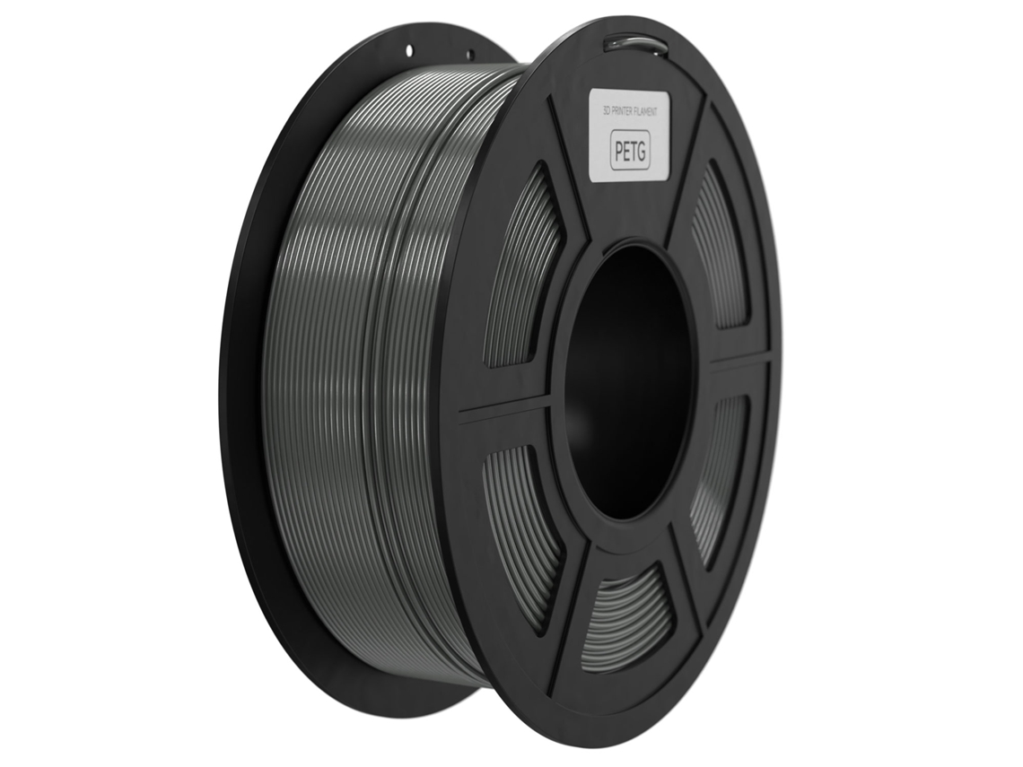 Filamento Petg 1.75mm 1kg Para Impressora 3d Fdm Ender 3 Neptune 2/3 Precisão ±0.02mm Prata