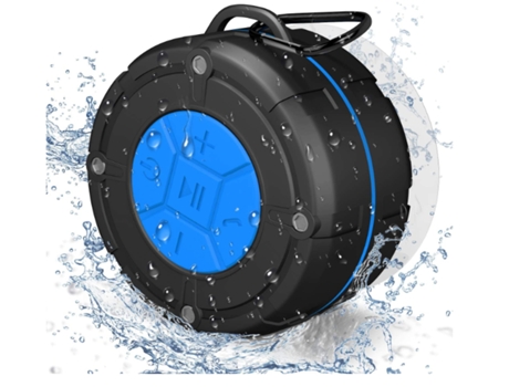 Altavoz de Ducha Bluetooth 5.0 Ipx7 Impermeable Radio de Baño Altavoz Inalámbrico Portátil con Ventosa Negro BISBISOUS