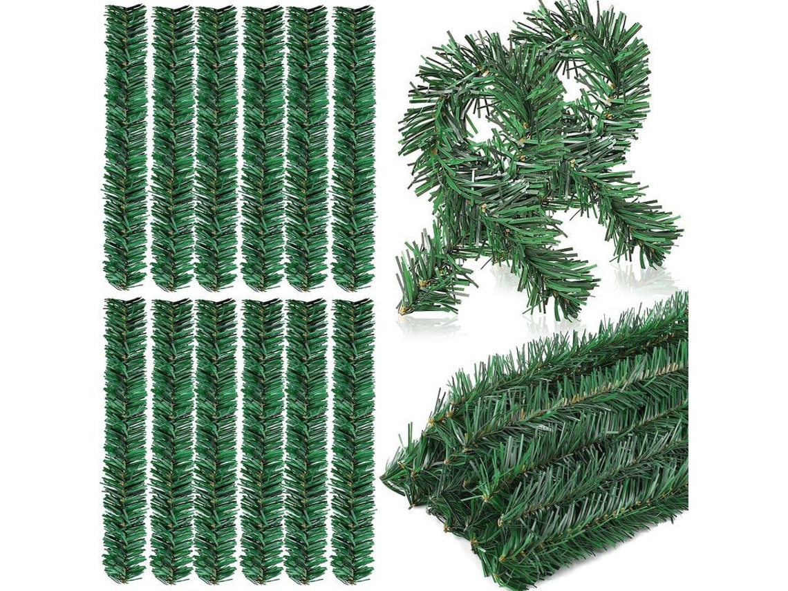 30 Barras De Madera De Pino Noel 14", Con Agujas Falsas Decorativas Flexibles