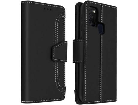 Funda Samsung Galaxy M21/M31/M30S AVIZAR Libro Monedero Negro