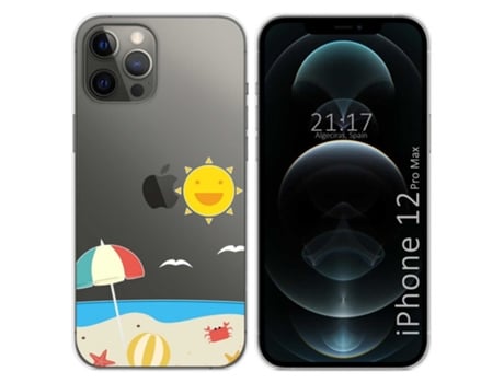 Carcasa iPhone 12 Pro Max (6.7) TUMUNDOSMARTPHONE Dibujos Transparente Multicolor