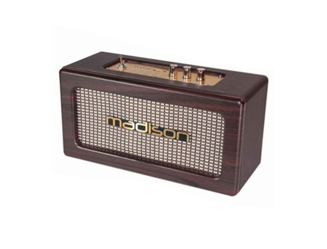 Altavoz Bluetooth Portátil Vintage 2X10W Usb Madison