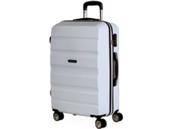 Maleta de Viaje Mediana ITACA Lisa Dura 4 Ruedas Blanco (61x44x26 cm - 70 L)