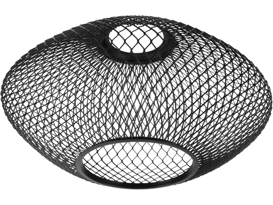 Bombilla Vintage De Metal Negro De 20x11 Cm.