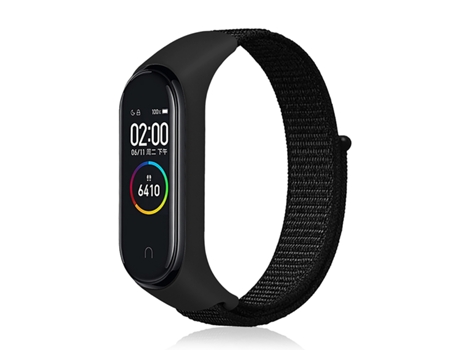 Correa de nailon para reloj inteligente Xiaomi Mi Band 3/4 (negro)