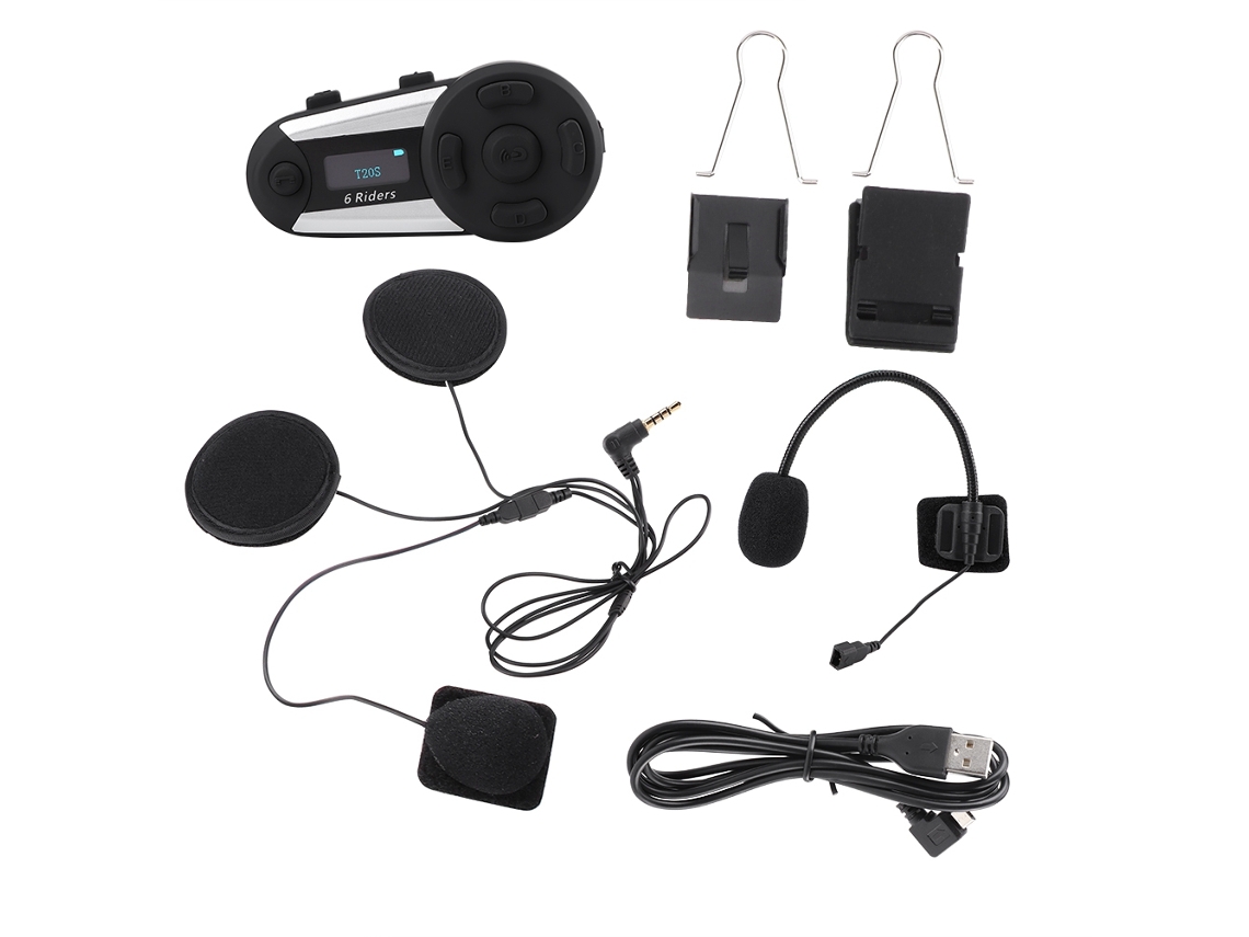 Casco de motocicleta impermeable (Bluetooth inalámbrico, radio FM)