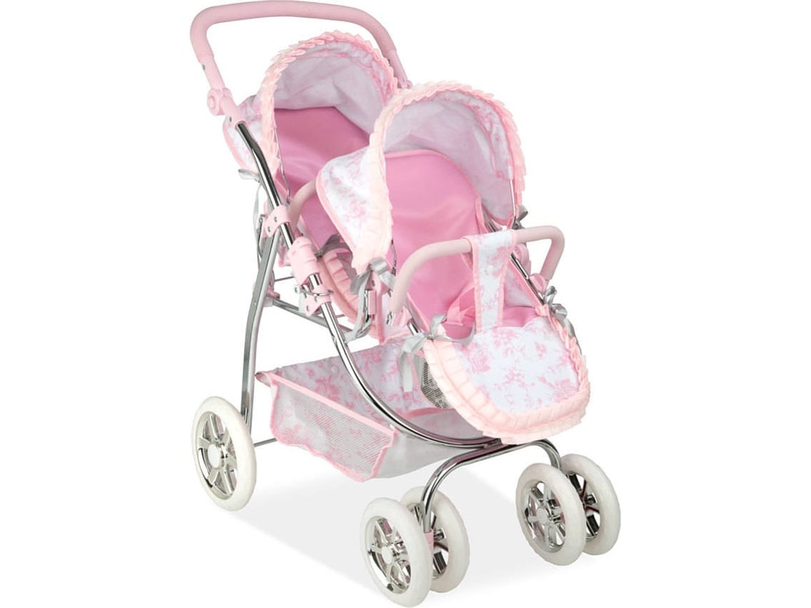 Comprar Carrito Silla Muñecas Gemelar Reborn Paris Rosa