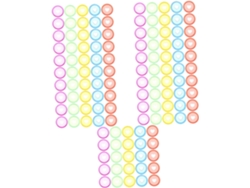 48 espirales de encuadernación, anillos de plástico para carpetas de hojas sueltas, espiral de plástico (12 piezas x 4).
