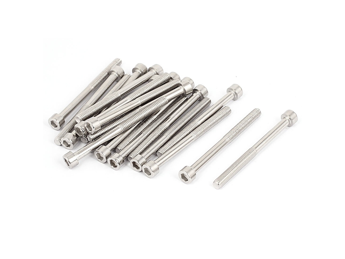 Unidades Tornillo Hexagonal 304 Rosca M6x70mm, Color Plata, 20 (8d2a6424016ebdede7ca8360f396d95a)