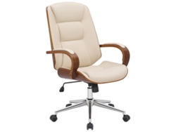 Silla de oficina CLP Yankton nogal/crema