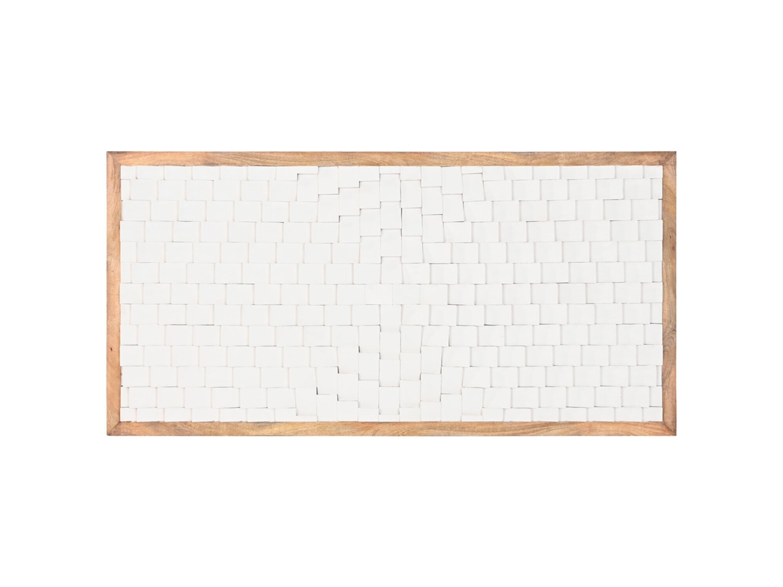 Cabecero Cama Mango Moderno 3d Blanco 160x4x80cm