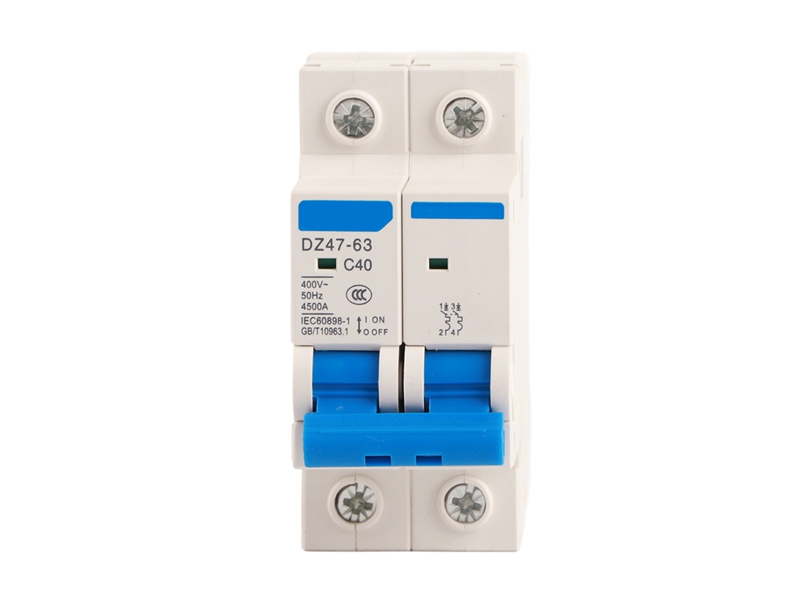 Disyuntor Miniatura 2p Con Protección Contra Fuga 40a 400vca Dz47-63