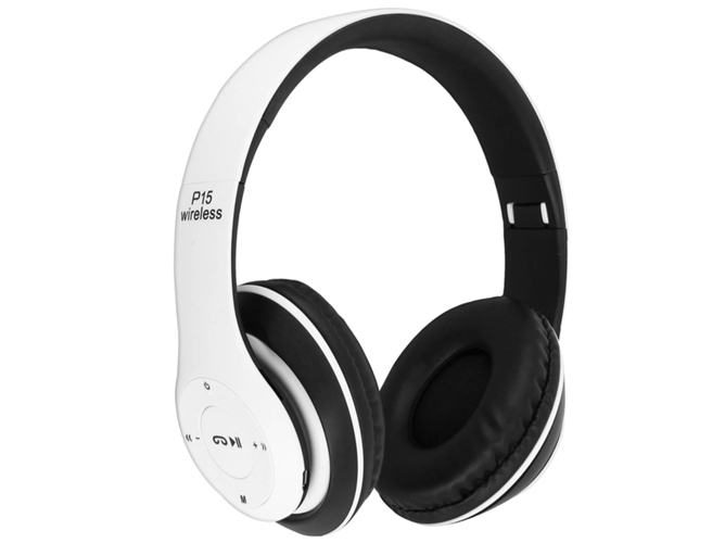 Auriculares Bluetooth AVIZAR P15 (On Ear - Micrófono - Blanco)