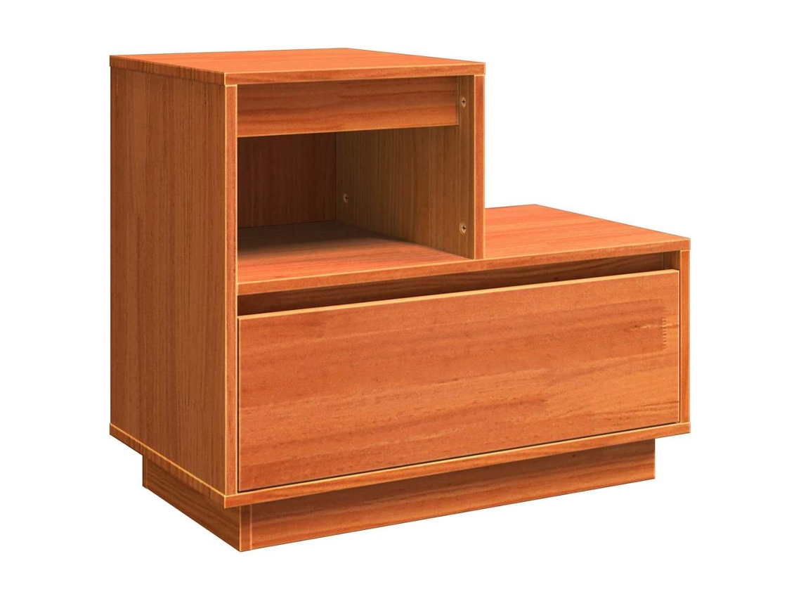 Maison Exclusive - Armario De Noche Con Cajón Marrón Cera 60 X 34 X 51 Cm