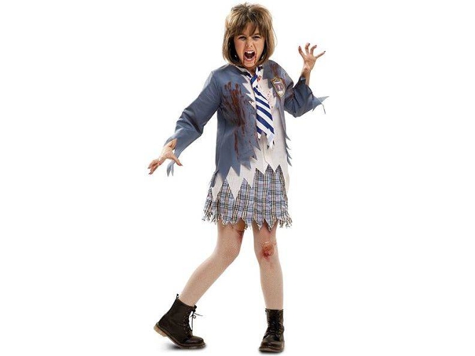 Disfraz de Niña Estudiante Zombie (Tam: 5-6 anos)