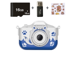 Cámara Para Niños 1080p 4000w Pixel Hd Cámara Dual Cámara Digital De Dibujos Animados 16g Azul Gertiz
