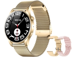 YEMAESRE Kc88 Reloj Deportivo Mujer con Pantalla Amoled y Tensiómetro Dorado