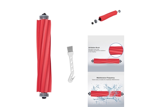 Cepillo principal desmontable para piezas de aspiradora robótica Roborock S7, cepillo de rodillo de goma con cepillo limpio