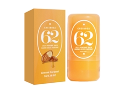 Bálsamo perfumado sólido portátil elegante con aroma a almendra y caramelo de Amz, ideal para el trabajo y citas.
