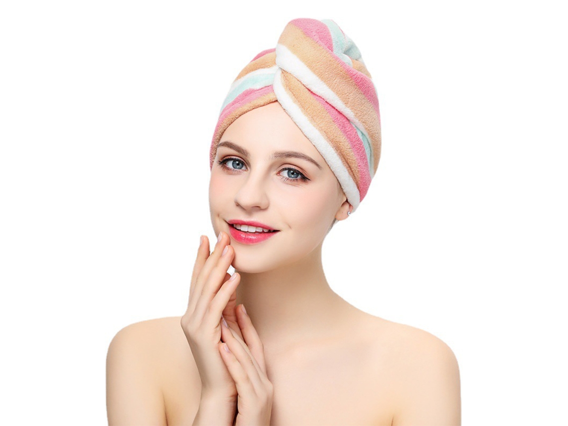 Toallas de microfibra Glamour para secar el cabello, antifrizz, de secado rápido, súper absorbentes y suaves, para mujeres y niños (2 unidades)