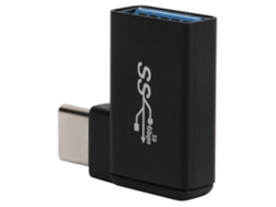 Adaptador Otg Usb 3.0 Fêmea Para Usb-c Macho 90 Graus Com Carregamento Rápido E Transferência De Dados