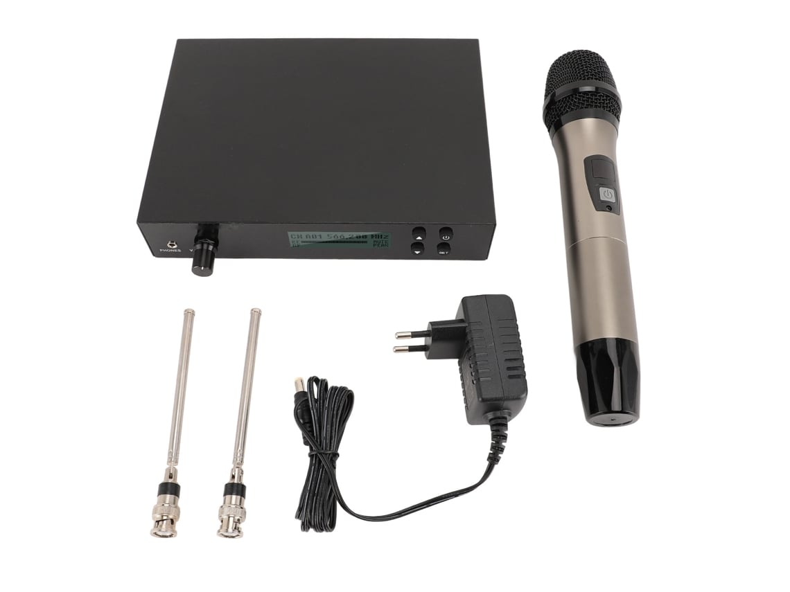 Sistema De Micrófono De Mano Inalámbrico Para Karaoke En Casa, Reuniones, Fiestas, Bodas Y Cantos En Casa, Alcance De 566 A 608 Mhz, 328,1 Pies, Ench