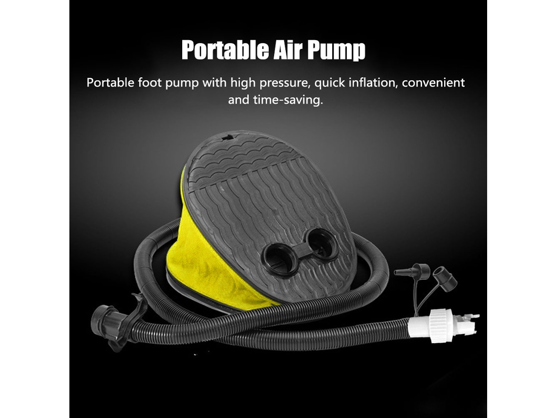 Bomba De Pie Bellows Portátil Con 3 Boquillas Para Kayaks, Colchones Hinchables, Piscinas Inflables - Inflado Y Desinflado