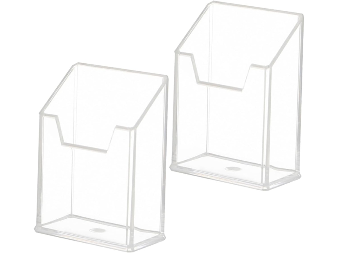 Juego de 2 cajas organizadoras transparentes para papelería y marcadores Gokoco