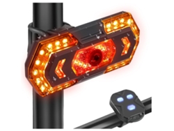 Luz trasera para bicicleta con control remoto Yizhood IPX8 negra