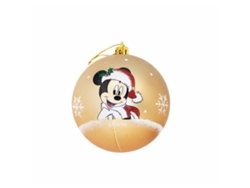 Bola de Navidad Mickey Mouse Happy smiles Dorado 6 Unidades Plástico (Ø 8 cm)