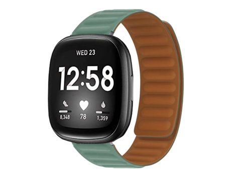 Correa Pulsera Magnética de Forte Conexión para Fitbit by Google Versa 2 Verde