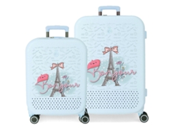 Conjunto de Maletas de Viaje ENSO Bonjour Rosa (48x70x28cm - 37L / 79 L )