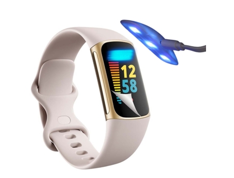 Kit 4 Protectores de Pantalla Hidrogel para Fitbit by Google Charge 5 Transparente