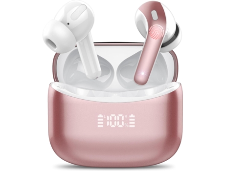 Auriculares inalámbricos, Auriculares inalámbricos Bluetooth 5.3, Auriculares con tiempo de reproducción 52H - Oro Rosa CHRONUS