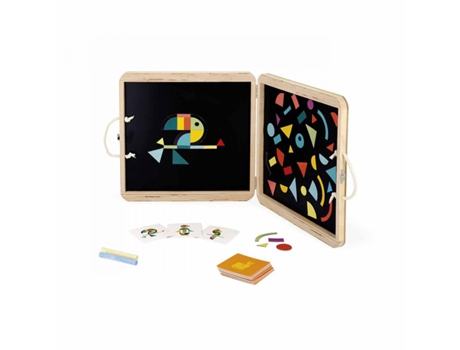 JANOD J02585 Puzzle magnético de animales con formas geométricas