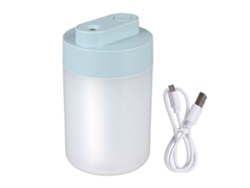 Humidificador portátil de 200 ml con 2 niveles de ajuste de humedad, USB y luz nocturna para coche y hogar.