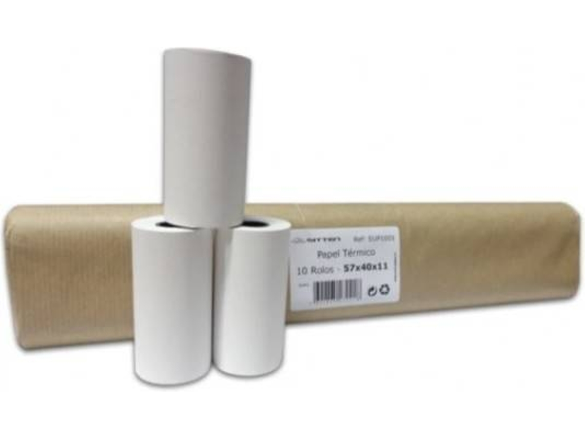 Pack 10 Rolos Papel Térmico SITTEN 57x40x11