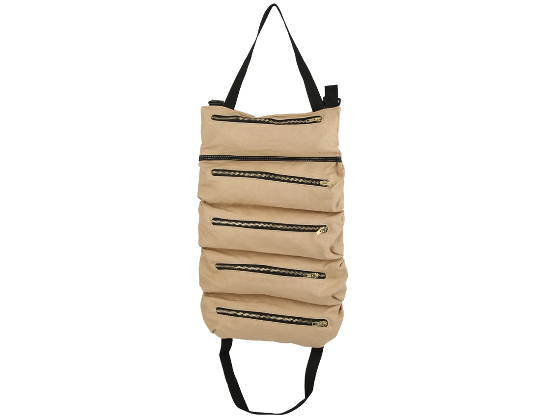 Danu26-bolsa Enrollable De Lona Multifunción Portátil Para Herramientas, Pesca Al Aire Libre Y Jardín, Organizador De Herramientas Khaki